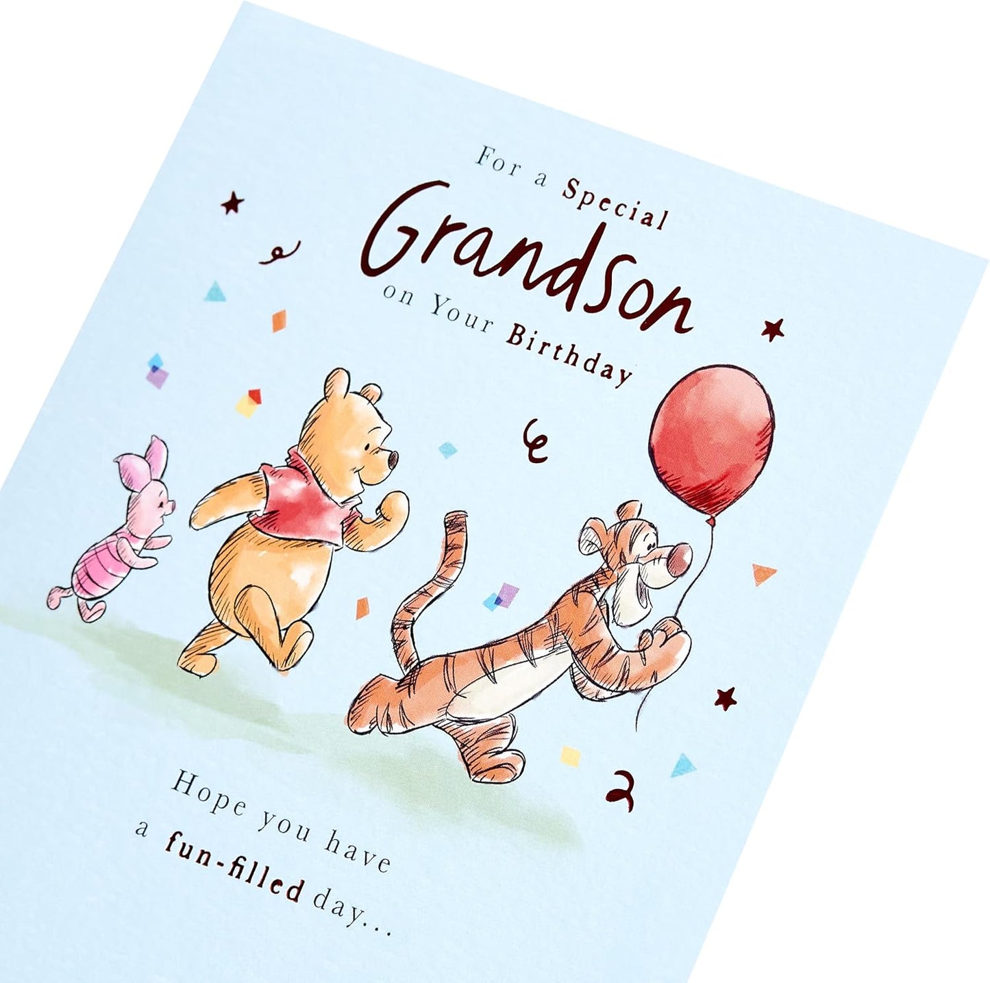 Holding Balloon Design Grandson Birthday Card