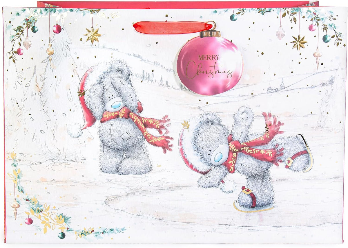 Me To You Bear Ice Skating Christmas Extra Large Jumbo Size Gift Bag