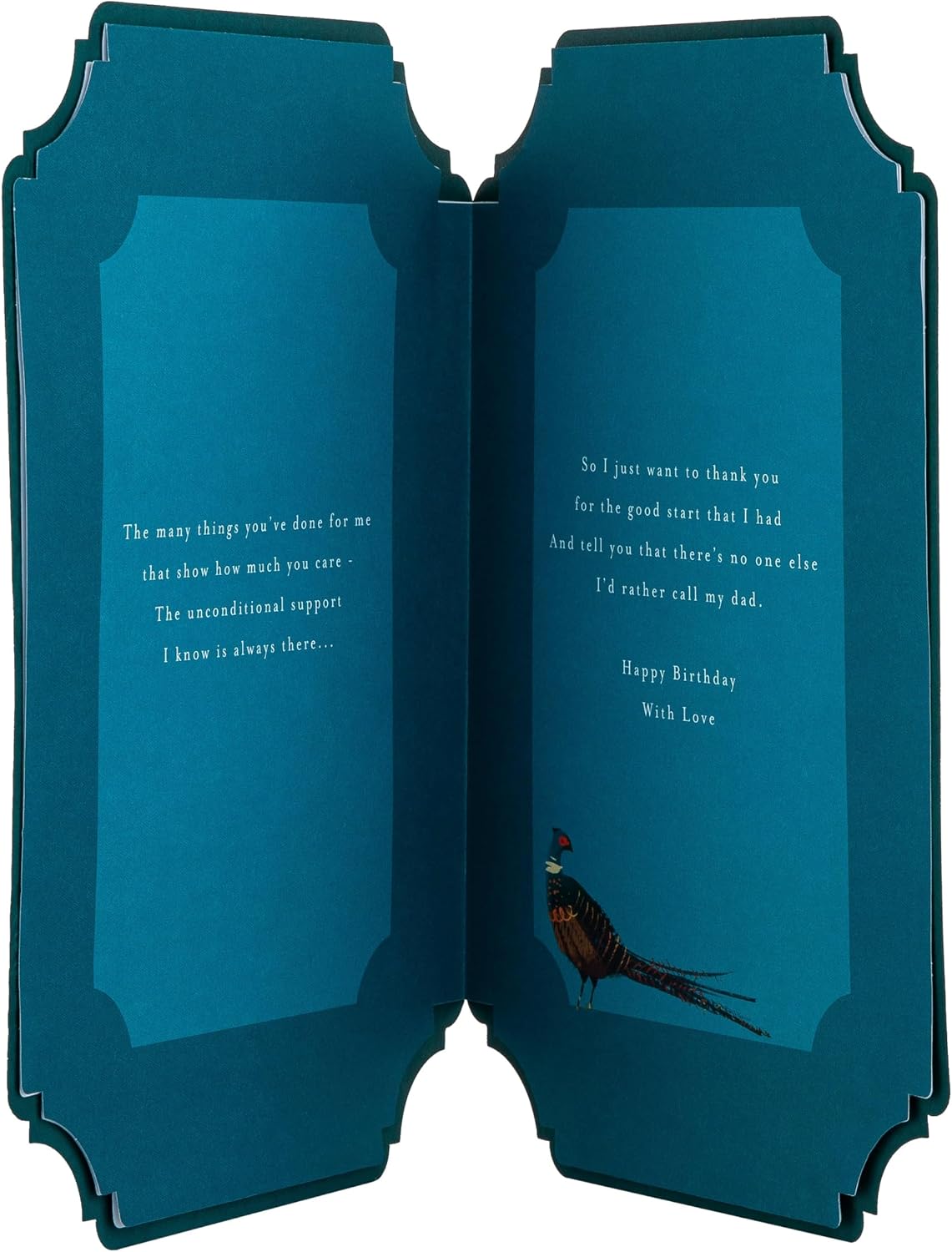 Green Traditional Floral Design with Heartfelt Verse Dad Birthday Card