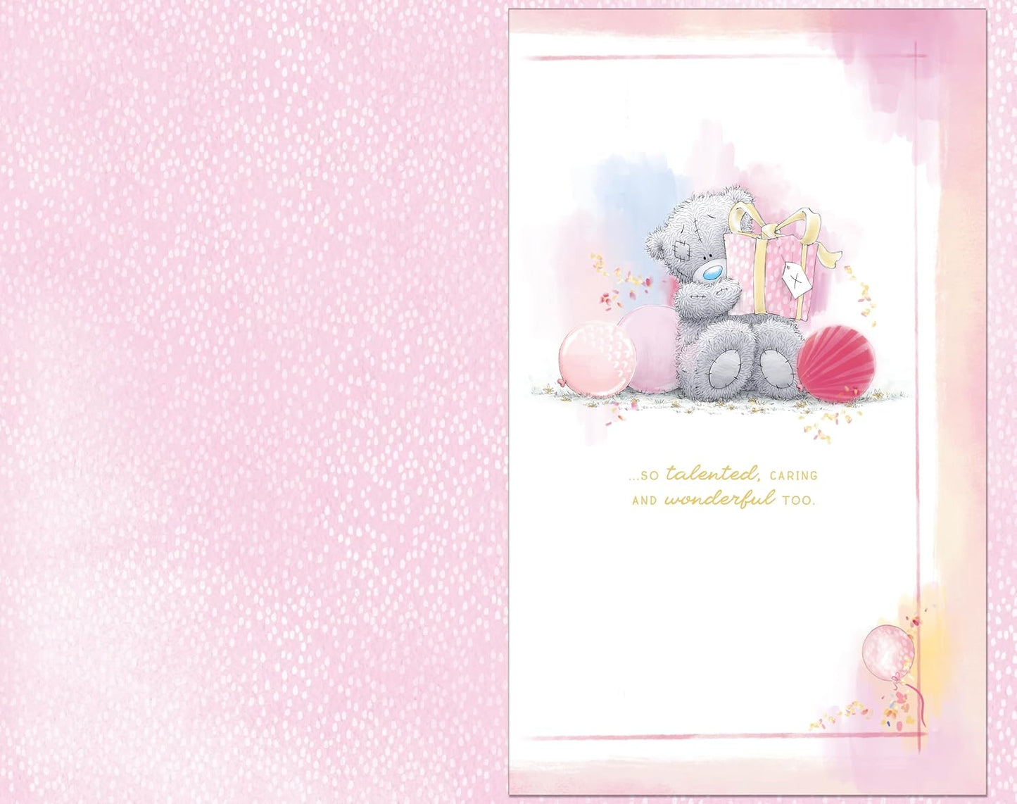 Tatty Teddy 'For A Wonderful Daughter' Luxury Hand Finished Birthday Card With Bow