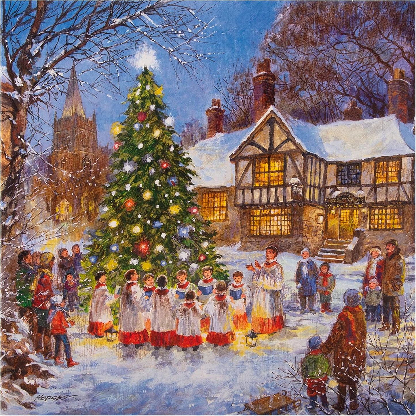 Festive Scene 16 Pack 2 Designs Charity Christmas Cards