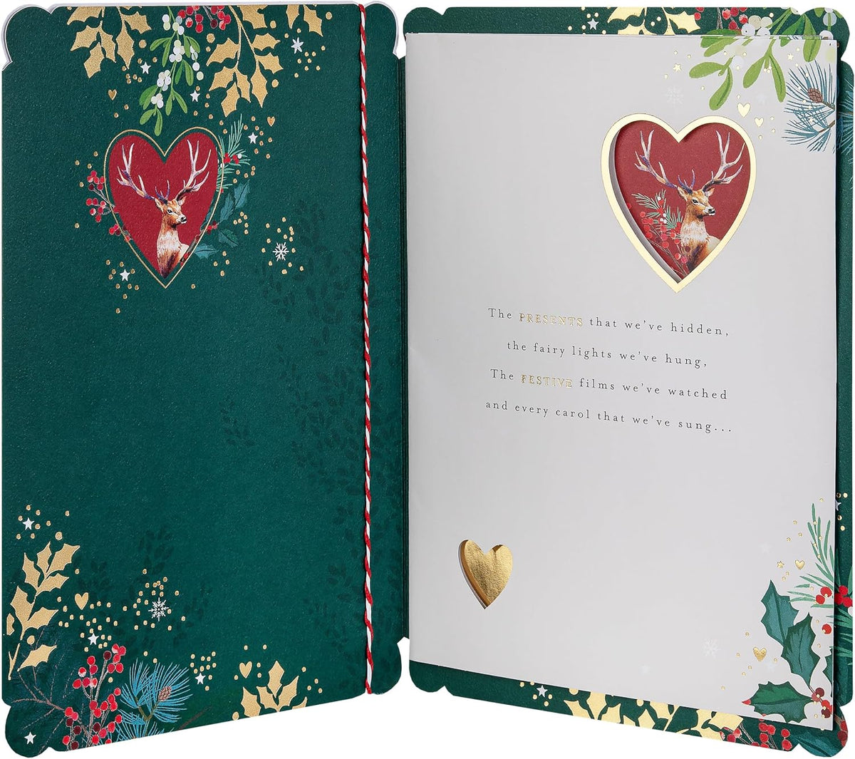 Traditional Illustrated Winter Forest Scene Design Husband Christmas Card