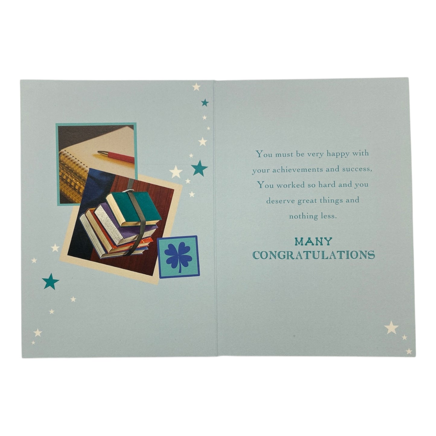 Congratulations You Passed Your Exam Books Design Greeting Card