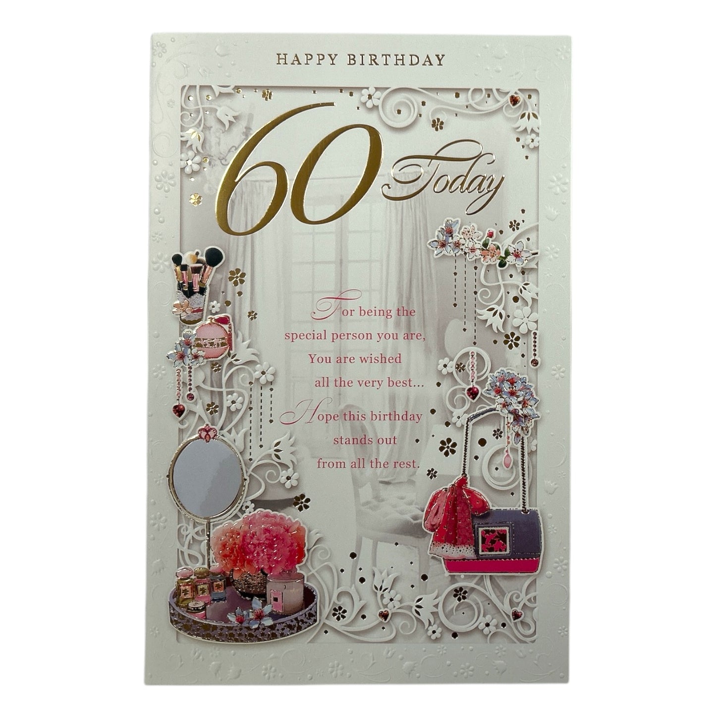 Elegant 60th Birthday Celebration Opacity Card
