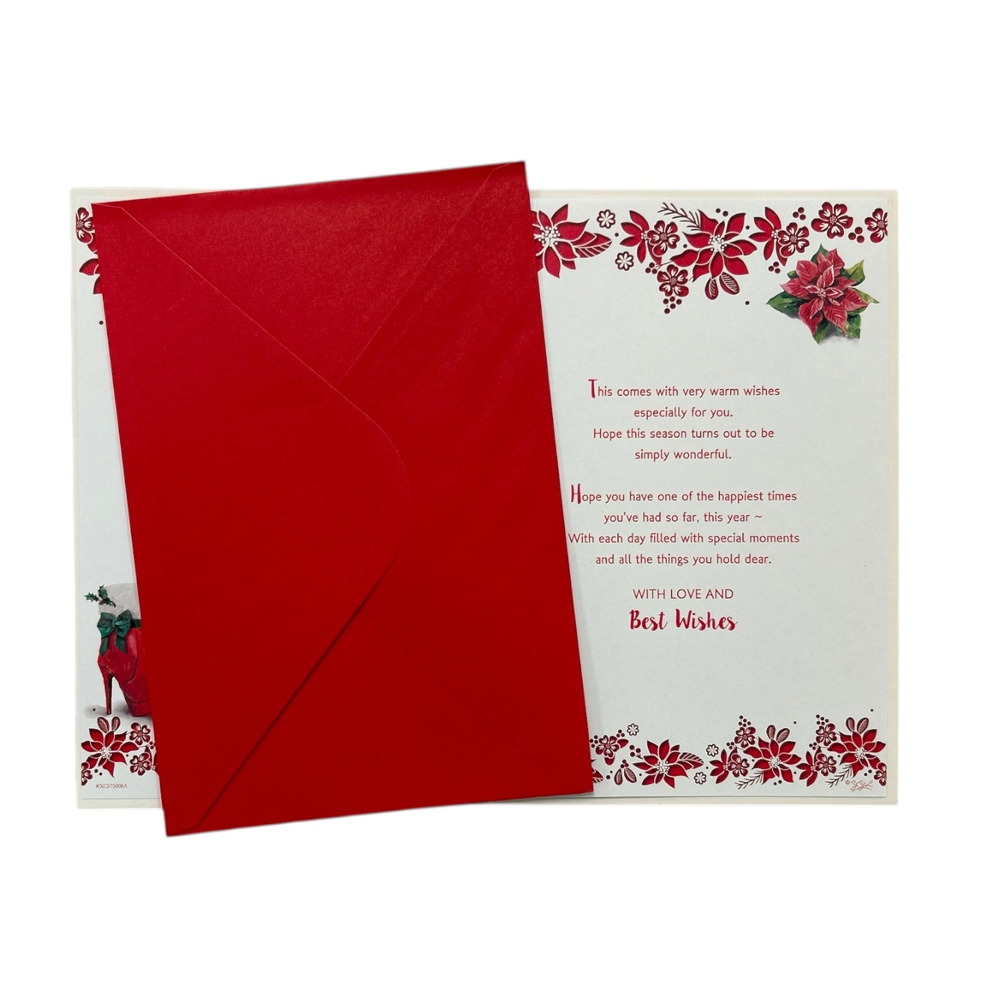 With Love to My Fiancee Shoes and Purse Design Christmas Card