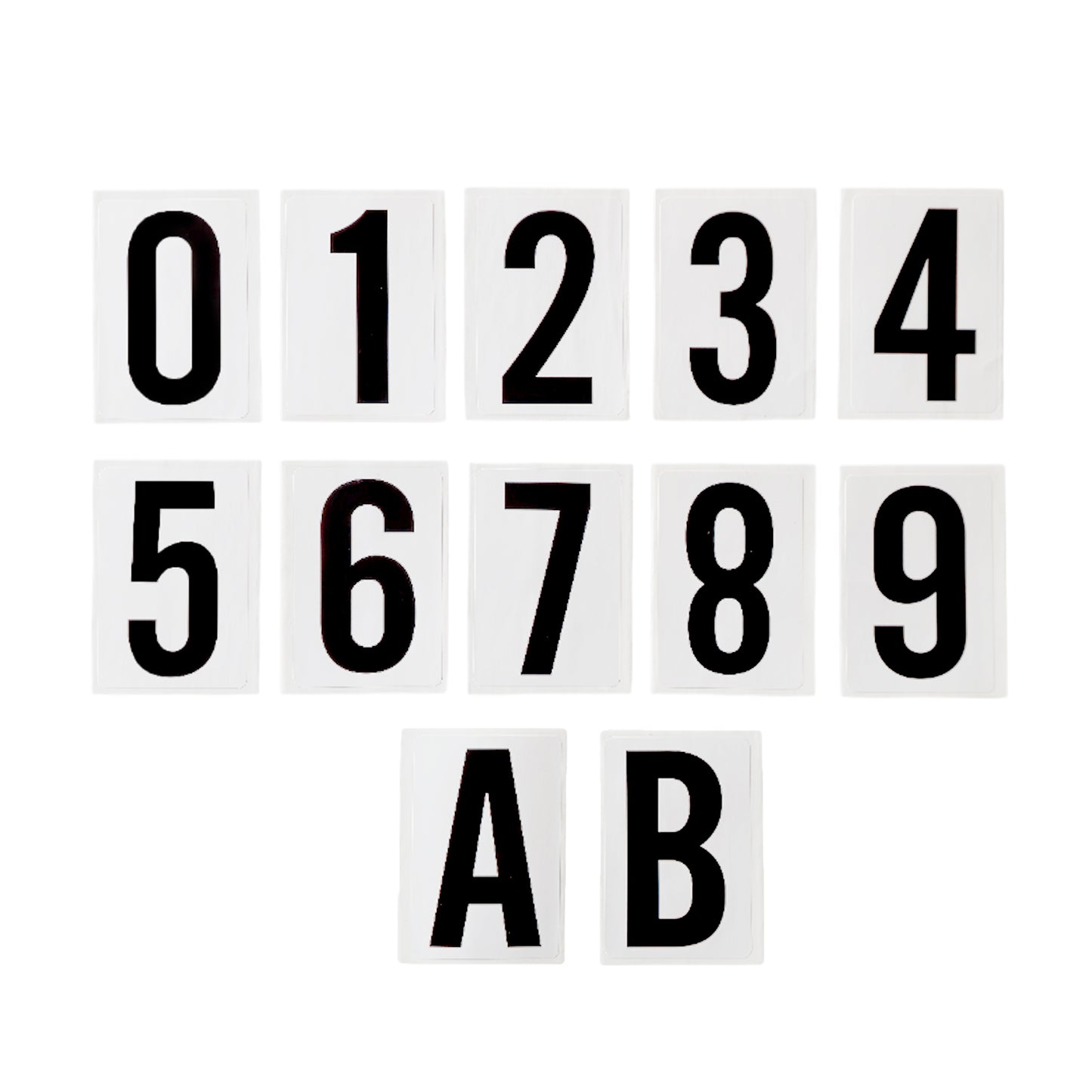 Pack of 12 Waterproof Wheelie Bin Black Number 1 Sticker