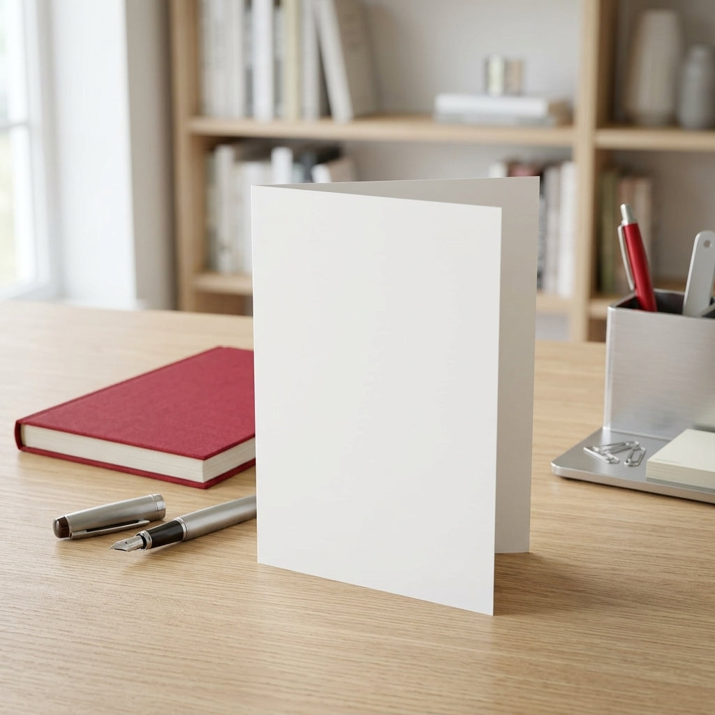 Pack of 5 A5 Blank White 260gsm Greeting Cards – Design Your Own Cards
