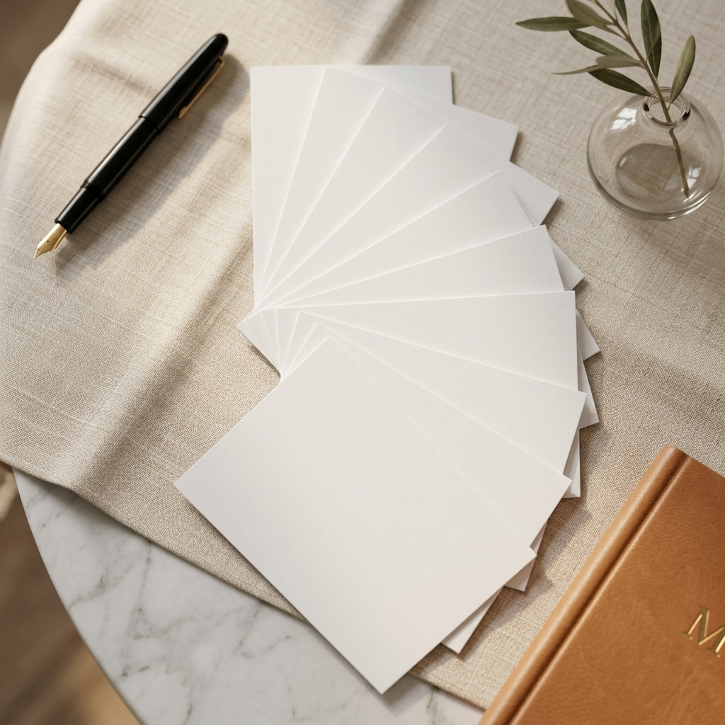 Pack of 10 A6 Blank White 260gsm Greeting Cards – Design Your Own Cards