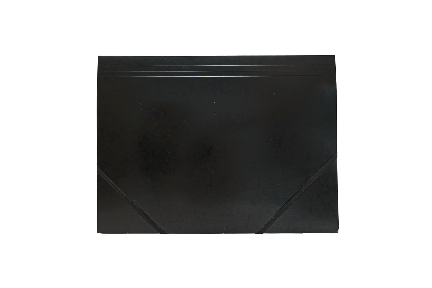 Pack of 12 A4 Black Card 3 Flap Folders With Elastic Closure