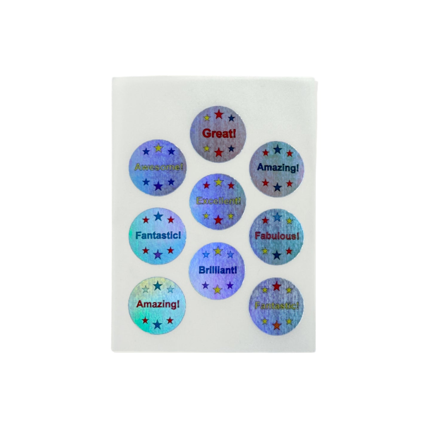 Pack of 216 Cool Holographic Round Labels 24mm