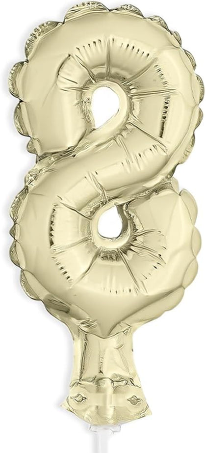 Gold Foil Number 8 Balloon Cake Topper 5