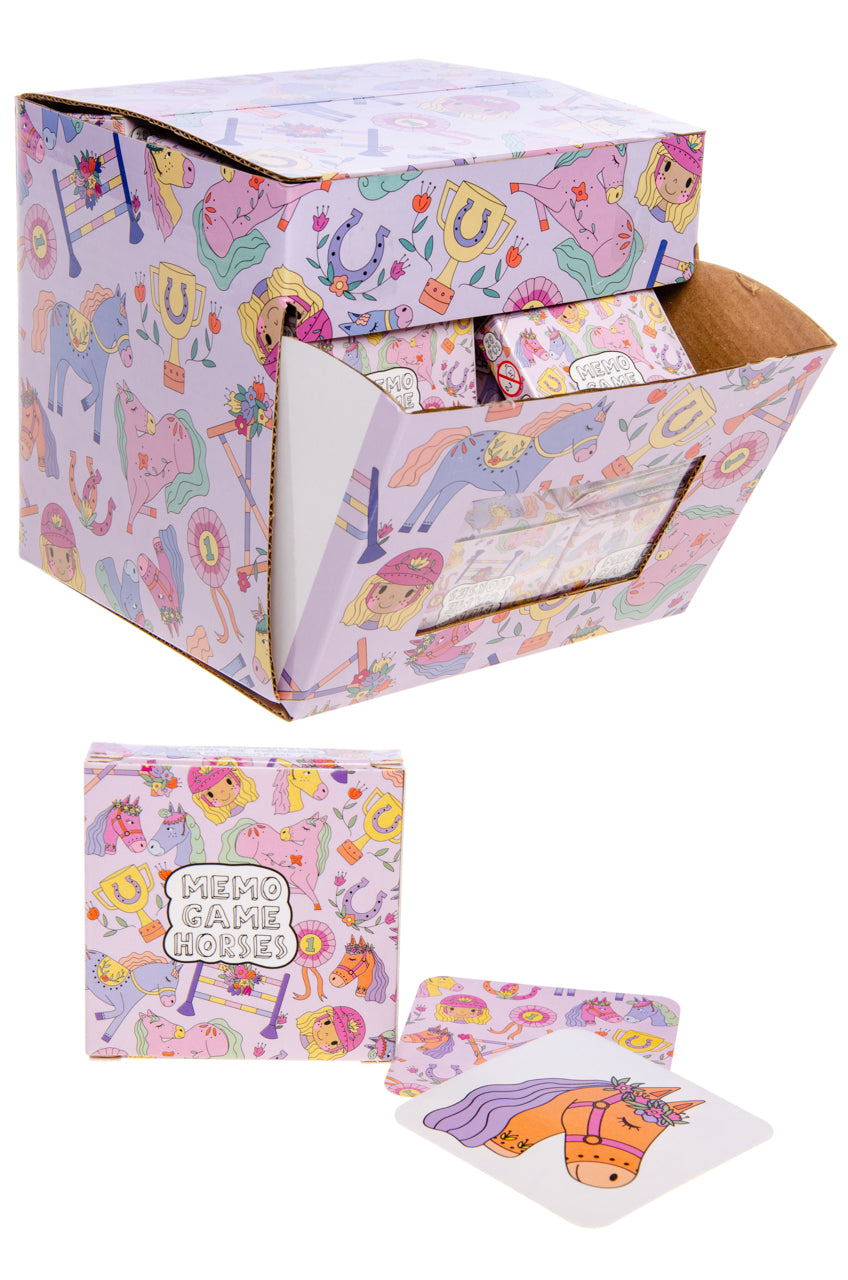 Pack of 12 Horses Mini Memory Games 28 Cards