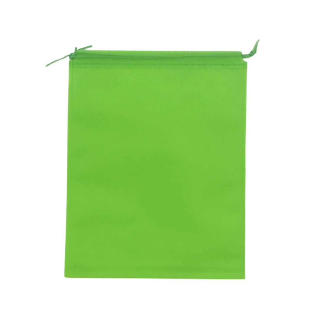 Pack of 100 Light Green Coloured 32x22cm Non-Woven Drawstring Bags
