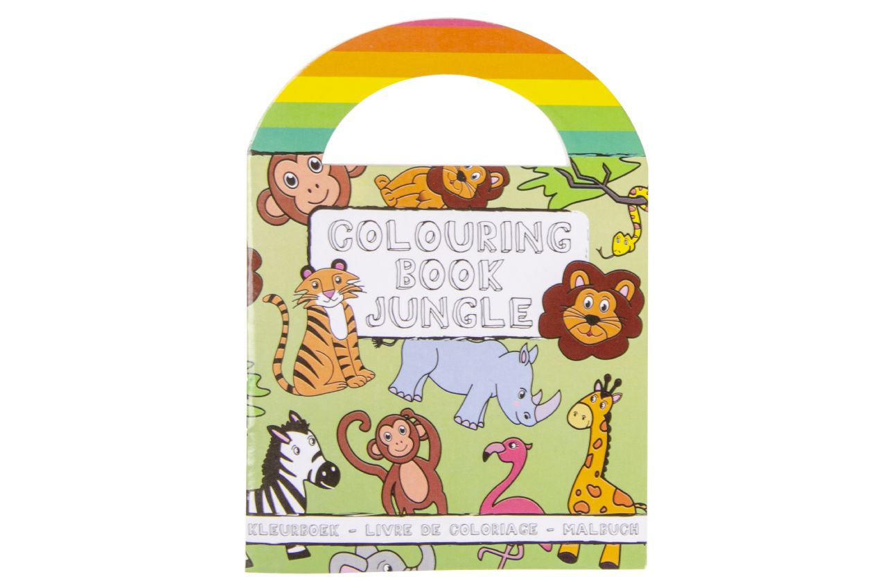 Wild Animals Coloring Mini Book with Stickers