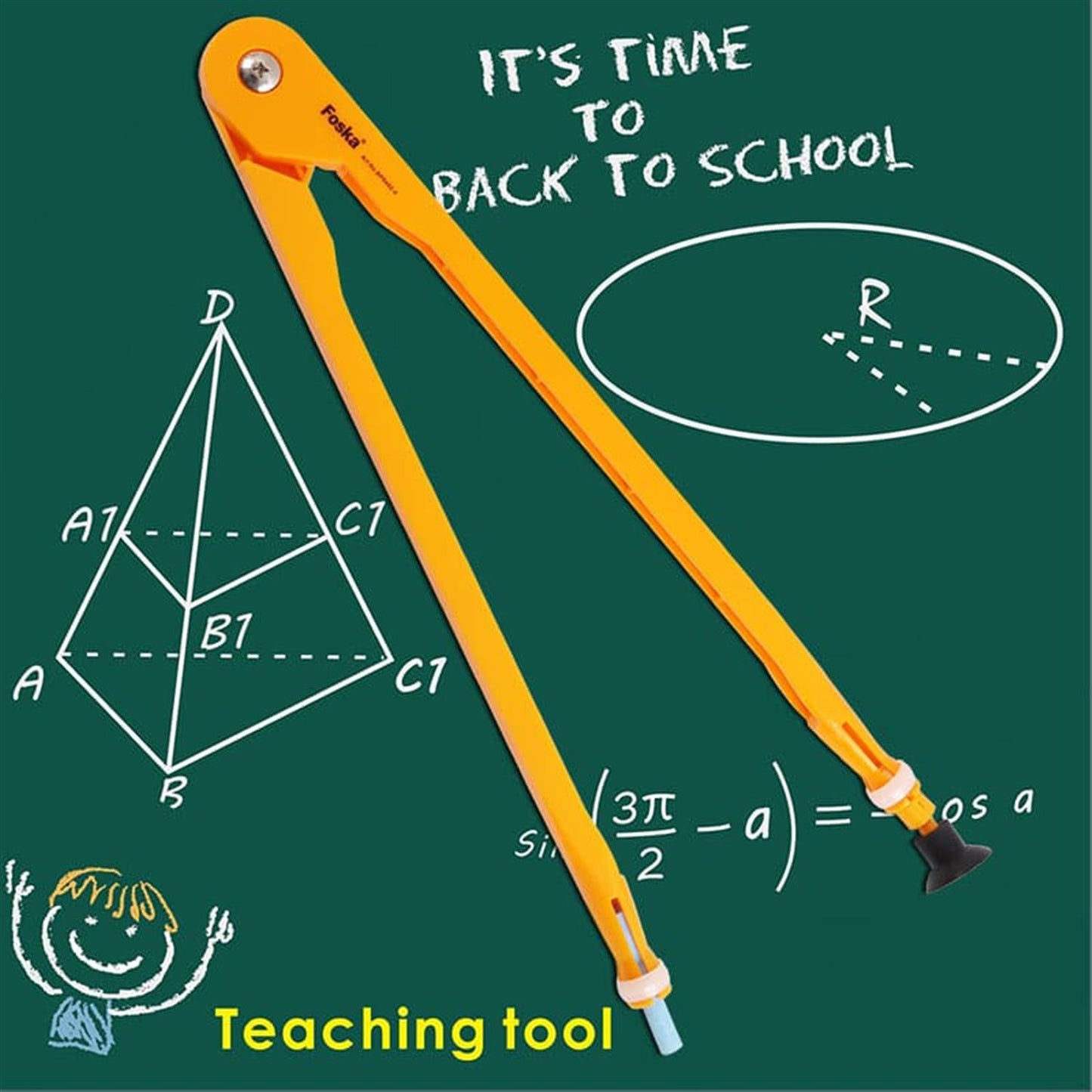 45cm Classroom Compass Ruler for Chalk