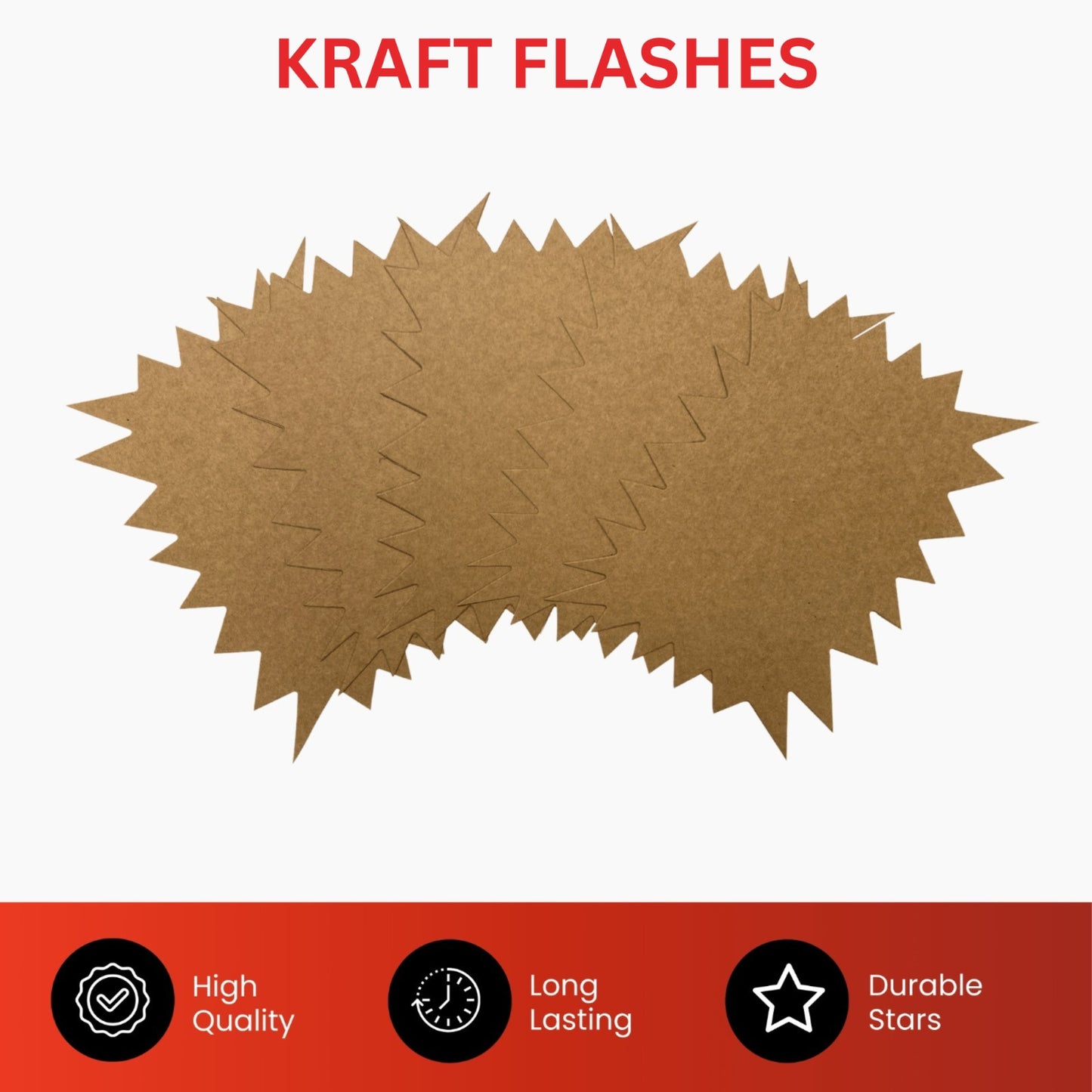 Pack of 120 Brown Kraft Flashes 200 x 150mm