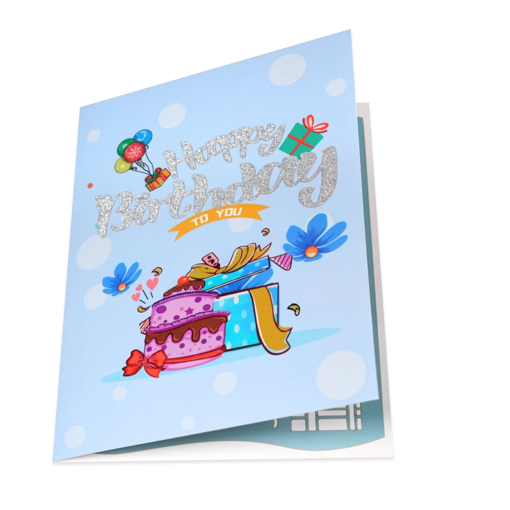 Multicolor Panda 3D Pop Up Birthday Card