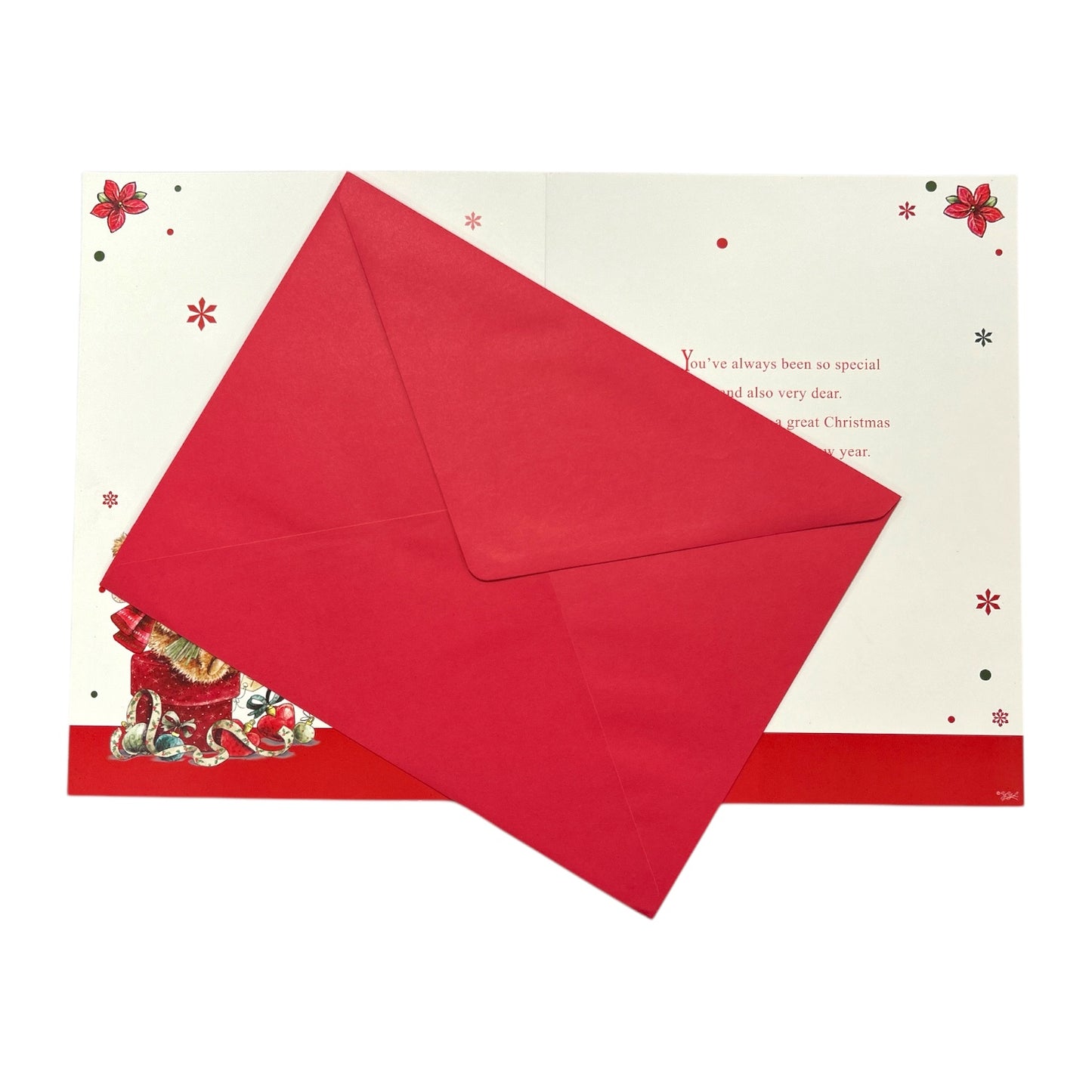 For Grandma Teddy With Flowers Design Christmas Card