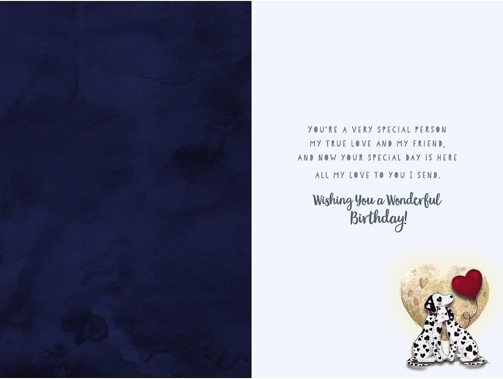 Spotty Dogs Design Fiance Birthday Card