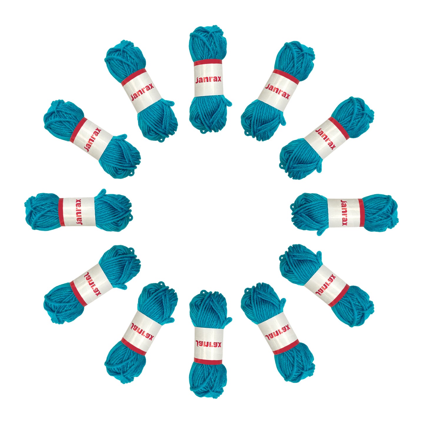 Pack of 5 Blue Acrylic Yarn Rolls – 10g each, 4 Strand 8 Ply Knitting Wool