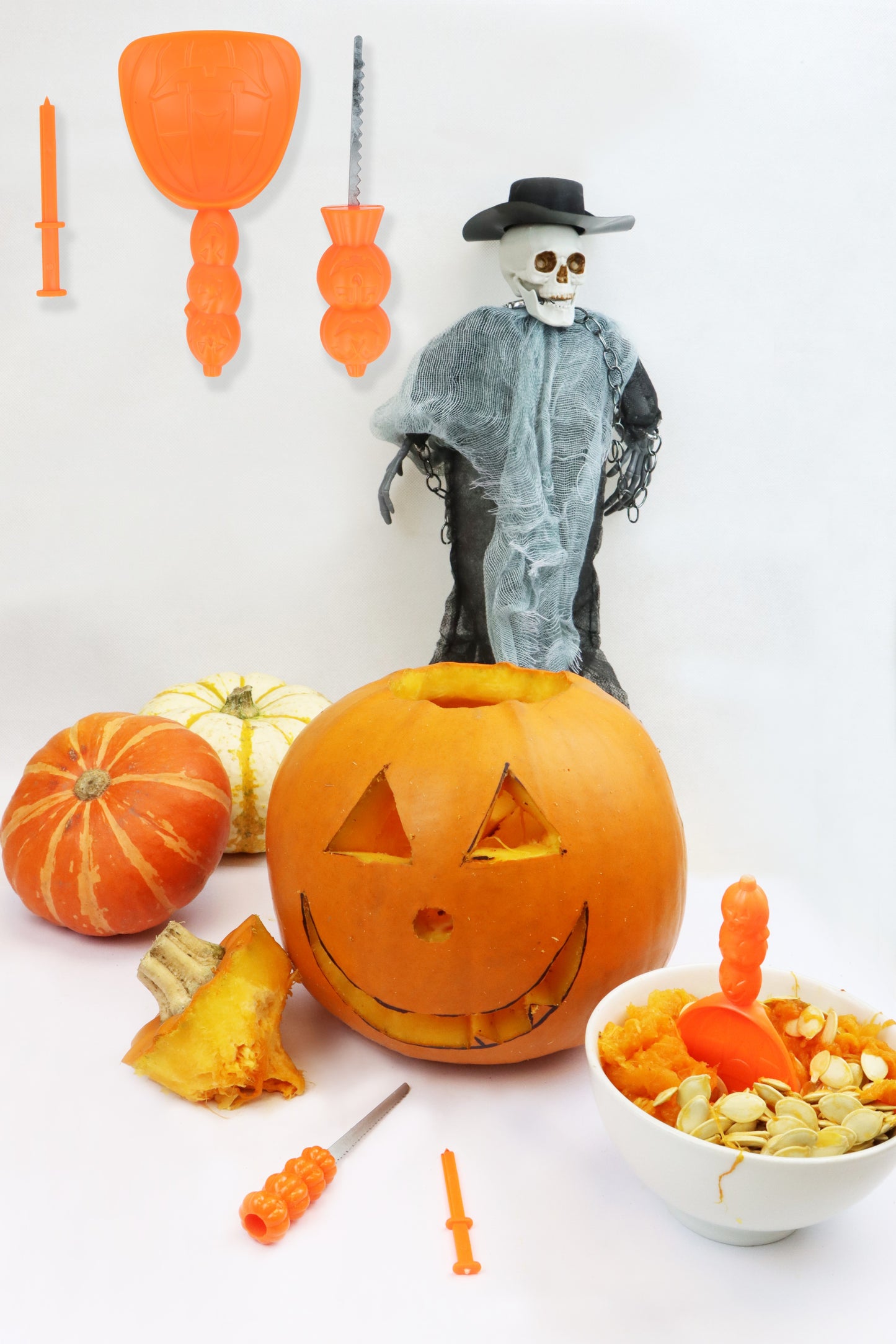 3 Pieces Halloween Pumpkin Carving Tool Set