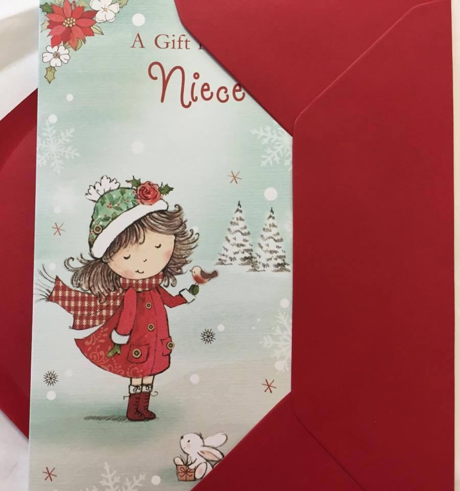 NIECE - CUTE TRADITIONAL CHRISTMAS MONEY WALLET GIFT PRESENT CARD