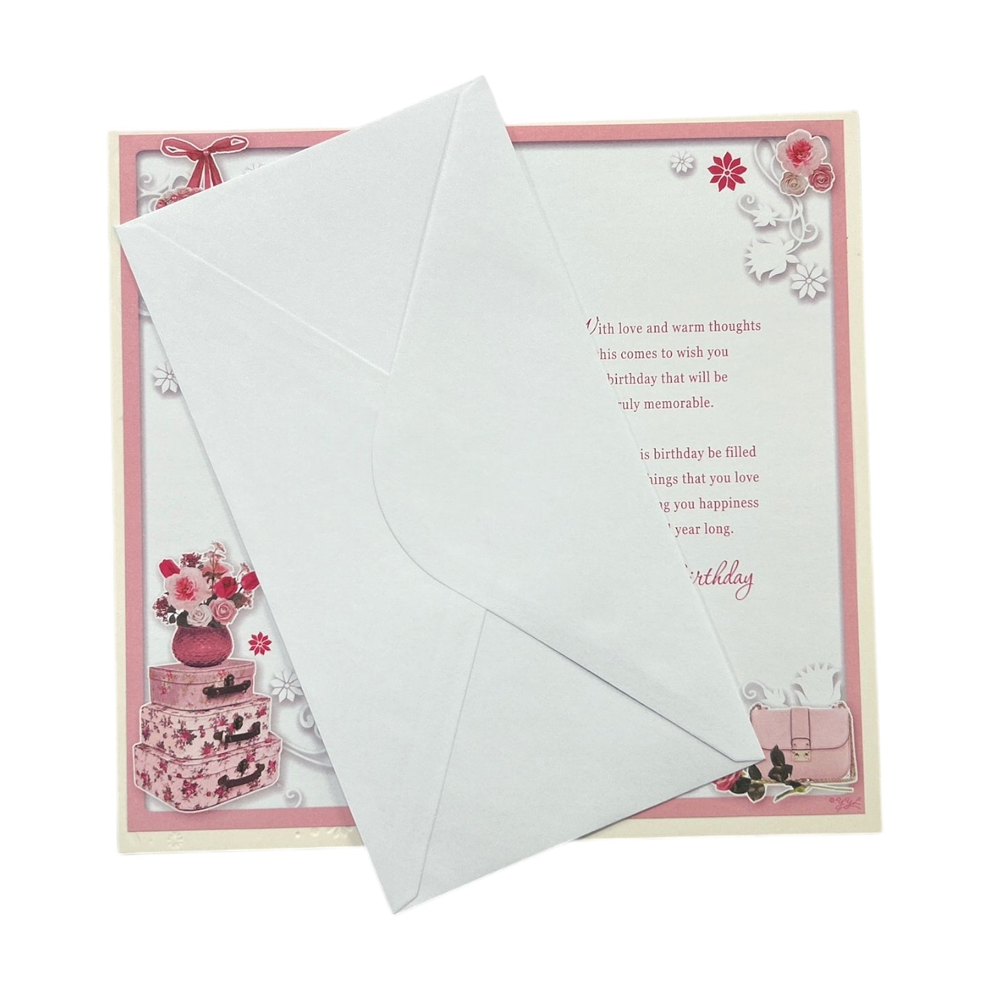 To Special Grandma Flower Pot and Purse Design Opacity Birthday Card