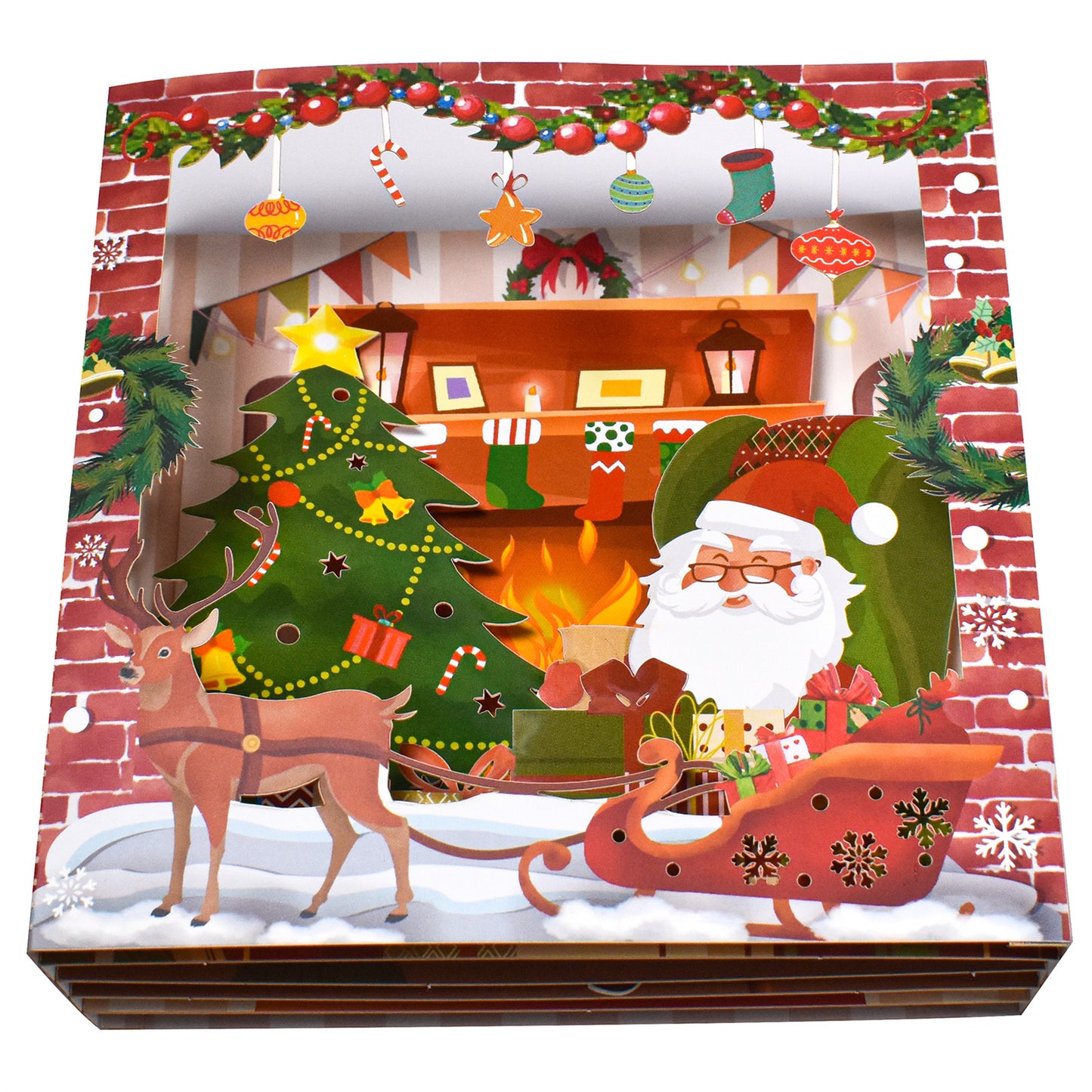 Festive Eve Delight Santa’s Cozy 3D Pop Up Christmas Card