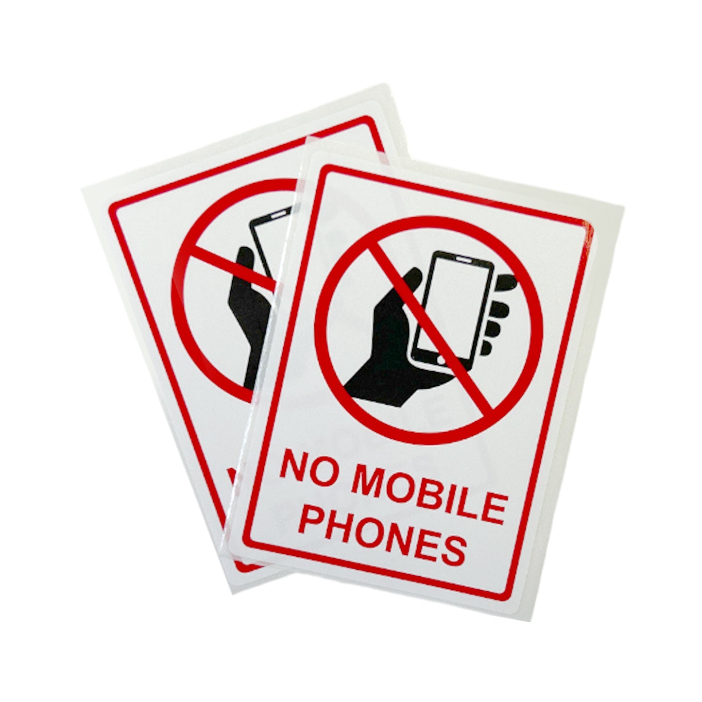 Pack of 36 No Mobile Phone Sign Self Adhesive Labels 80x110mm