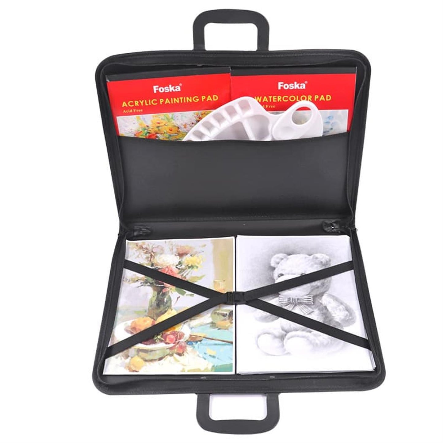 A3 Water-resistant PP Material Art Portfolio Case with Handle