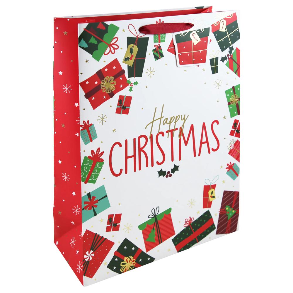 Christmas Presents Extra Large White Gift Bag