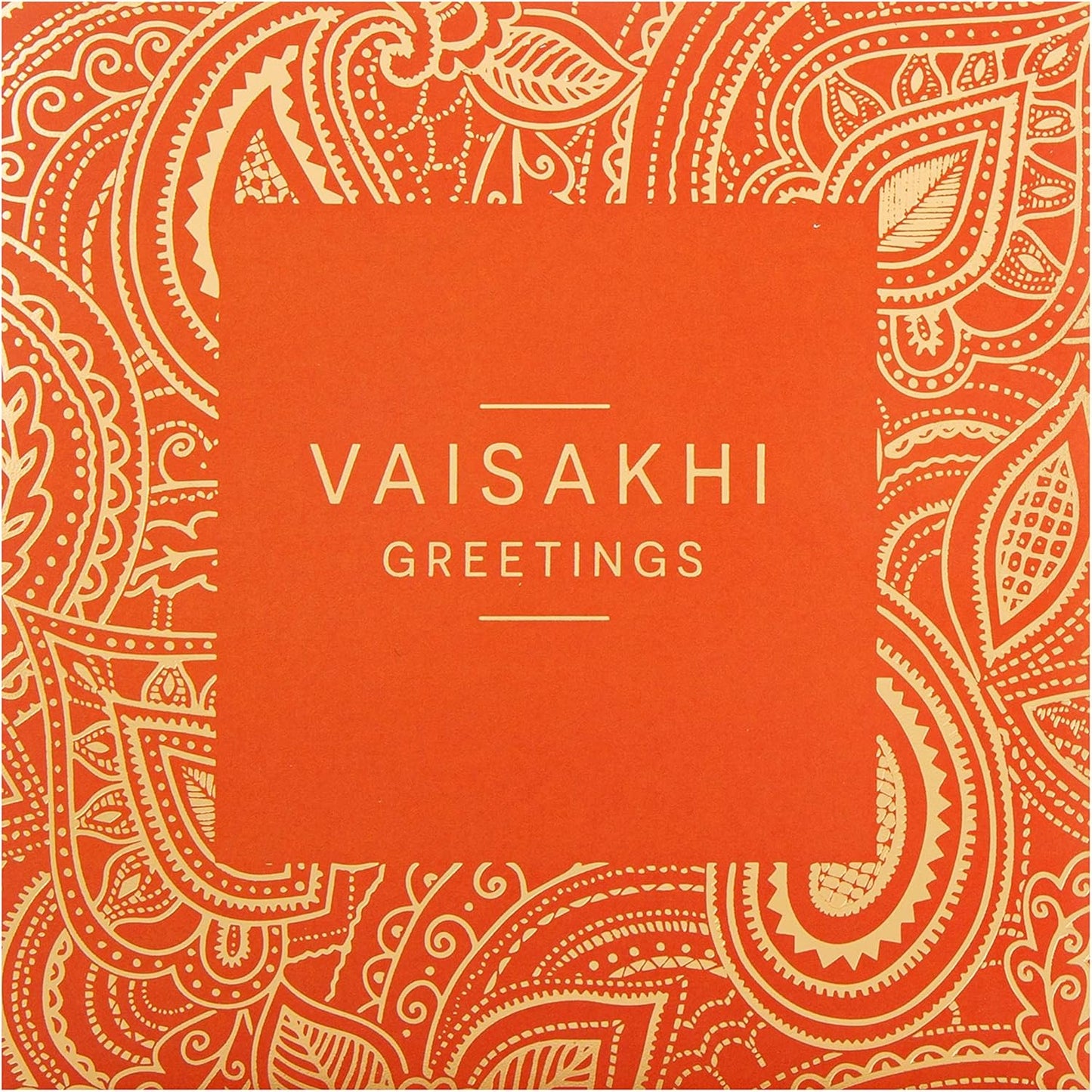 Contemporary Patterned Design Vaisakhi Sikh New Year Card