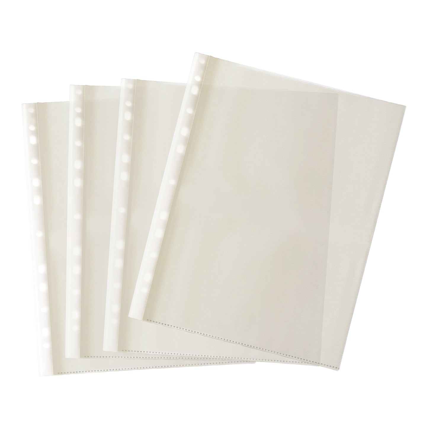 Pack of 500 A4 Glass Clear Punched Pockets by Janrax - Copy Safe Acid Free