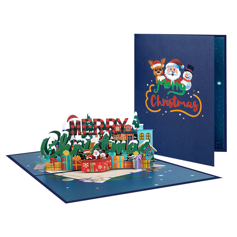 Festive Cheer 3D Pop Up Merry Christmas Card