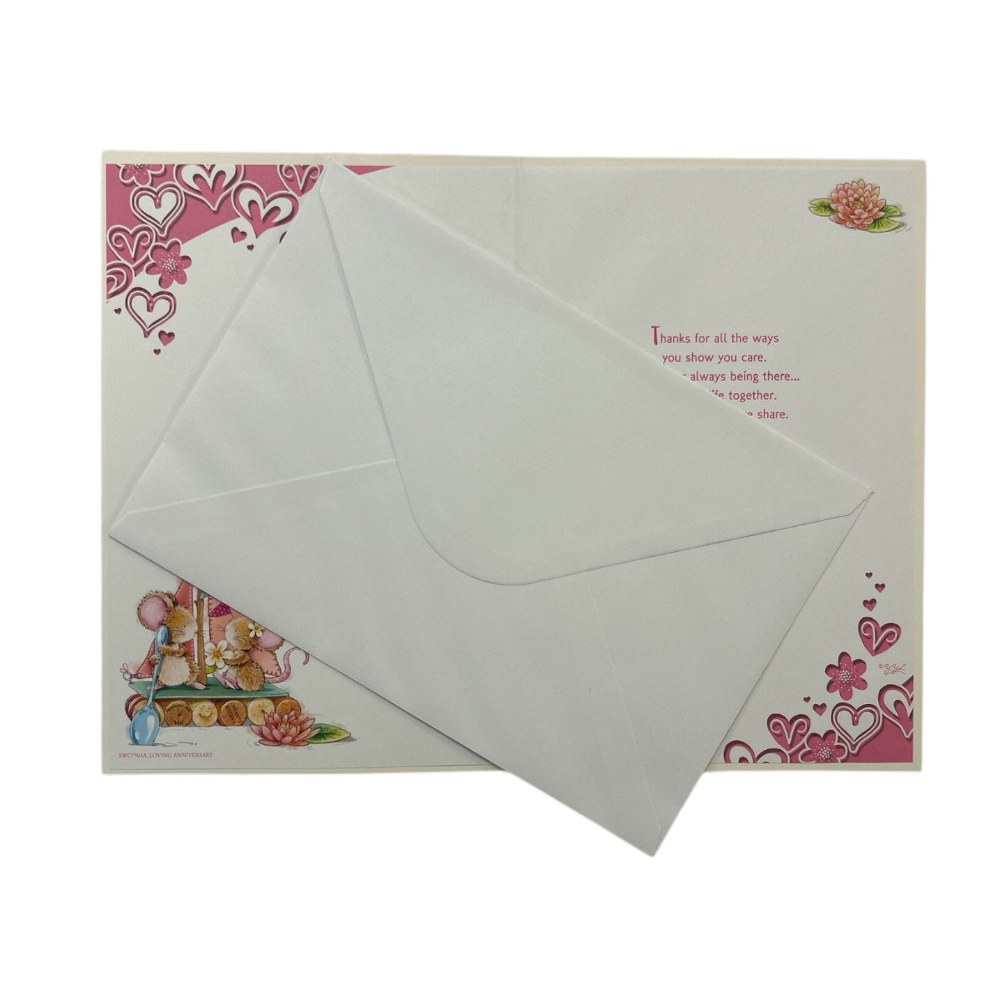 With Love To My Wife Yacht and Hearts Design Anniversary Card