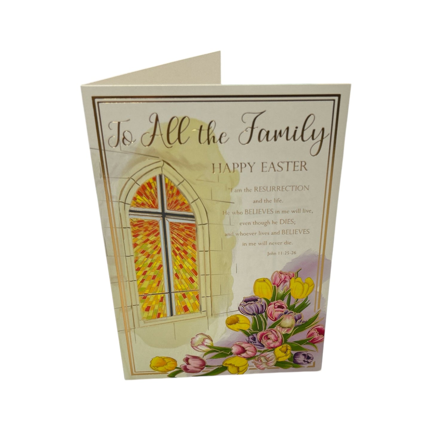 To All The Family Light Of The World Design Happy Easter Card