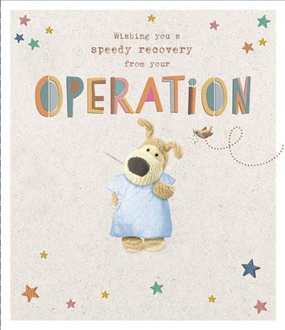 Get Well Soon After Your Operation Boofle Card