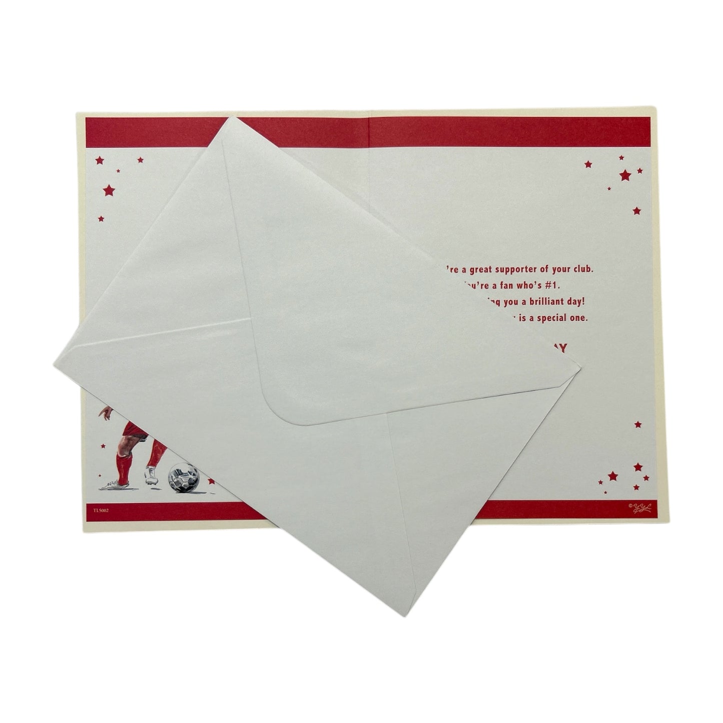 A Man In Red Soccer Uniform Customized Male Birthday Card