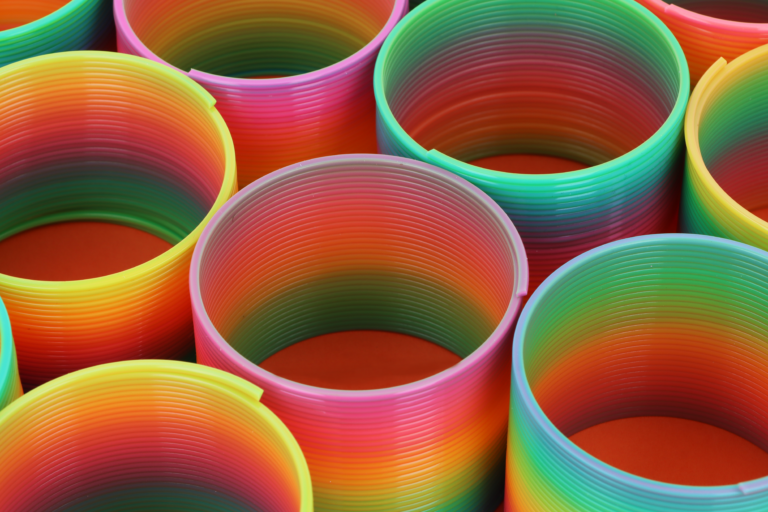 Rainbow Colour Magic Slinky Spring 7.5cm