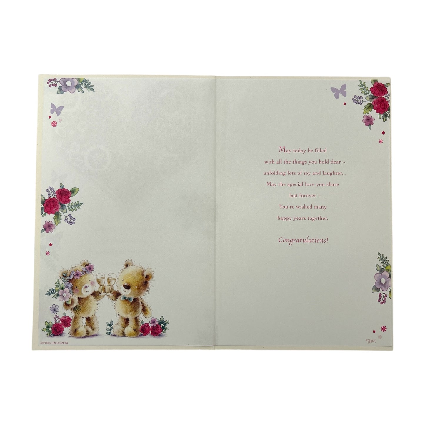 On Your Engagement Die-Cut Heart Design Congratulations Card