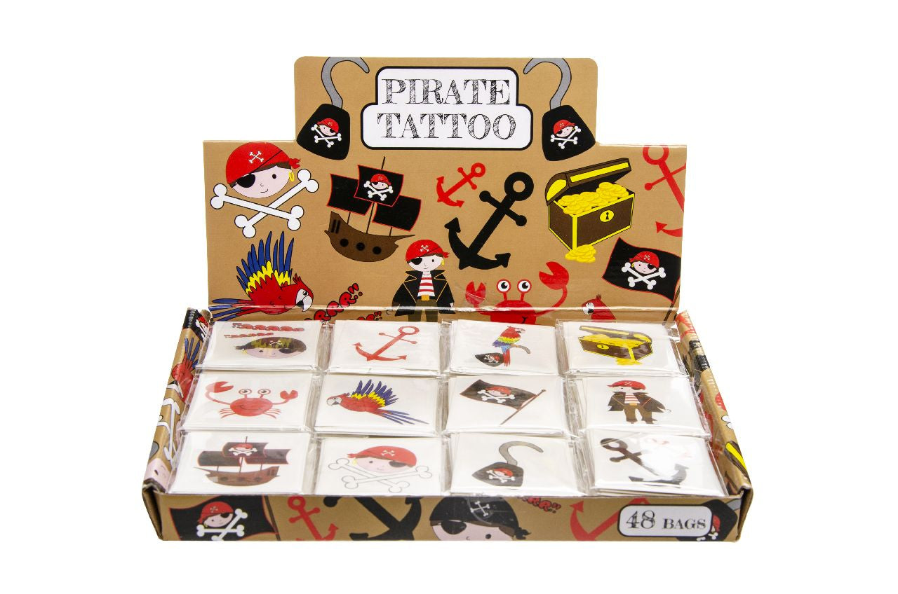 48 Pack of 12 Pieces Pirate Tattoos