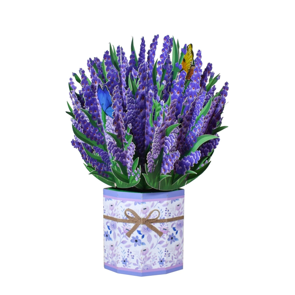 Purple Charm Bouquet 3D Pop-Up Greeting Card - Mother's Day Thank You Birthday