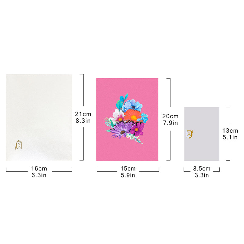Graceful Galsang Flower Elegant 3D Pop Up Greeting Card