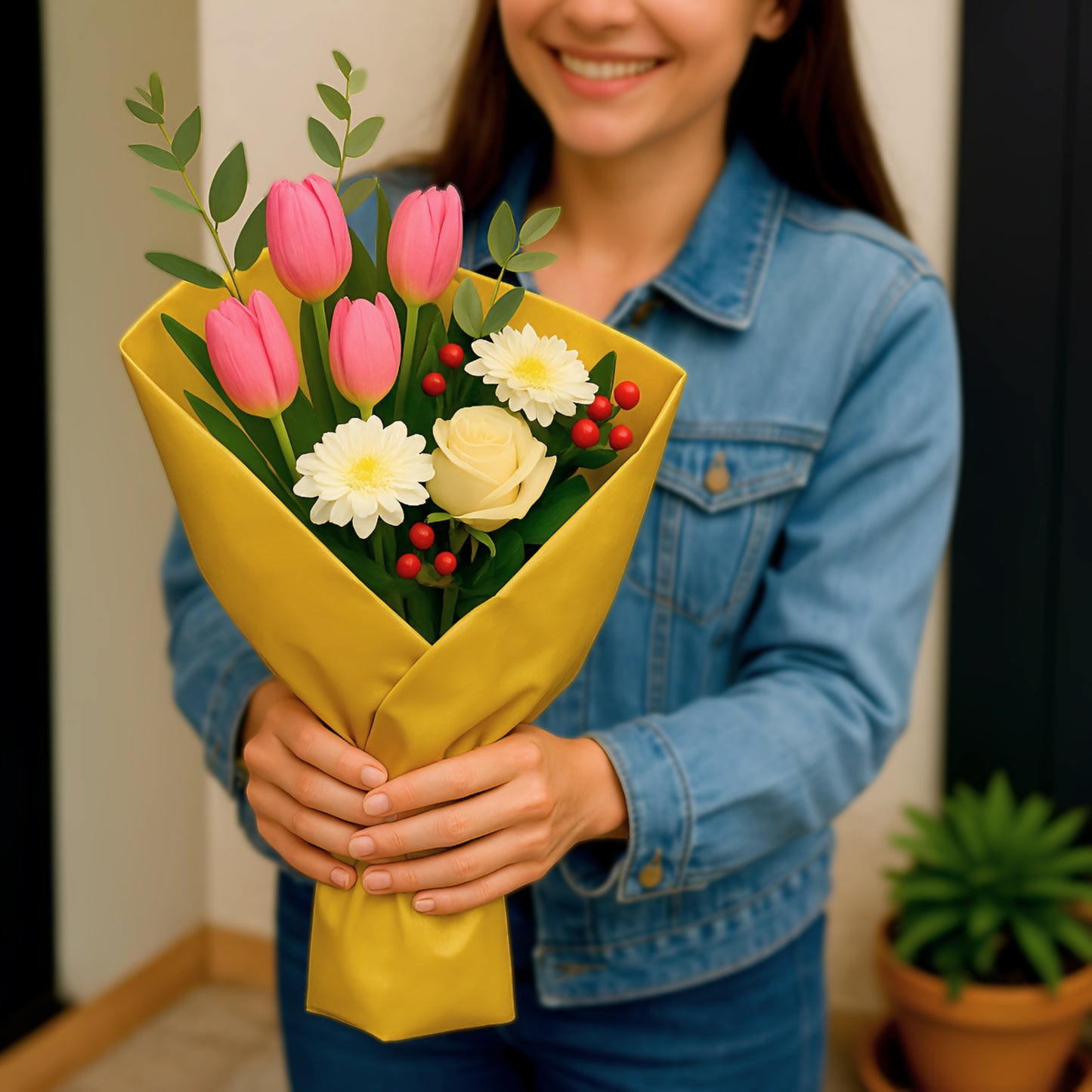 Pack of 10 Metallic Gold Acid Free 50 x 70cm Tissue Paper Sheets