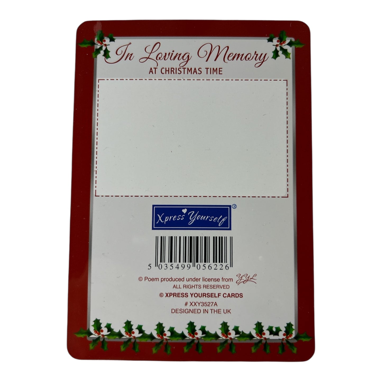 Missing You So Much Daughter Christmas Graveside Keepsake Card