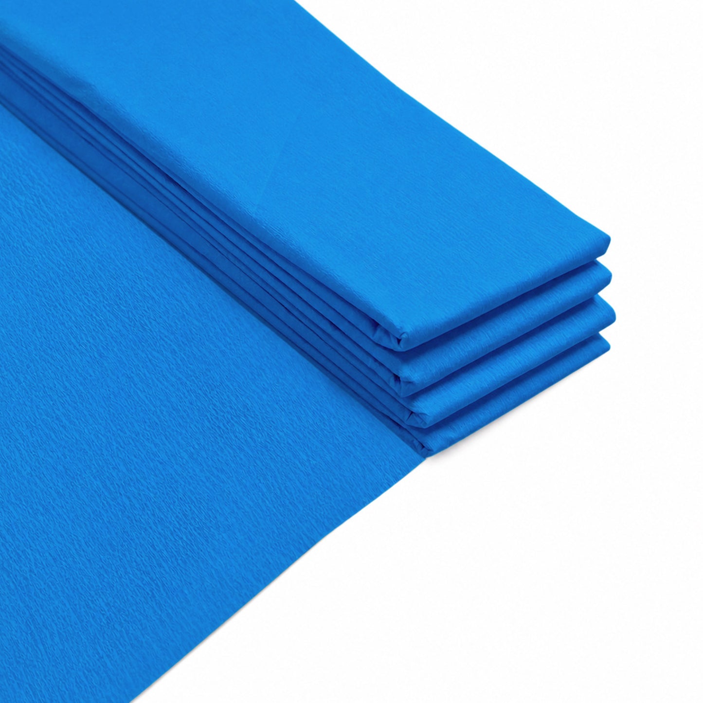 Pack of 10 Turquoise Crepe Paper Sheets 50cm x 2m 17GSM 35% Stretch Craft Paper