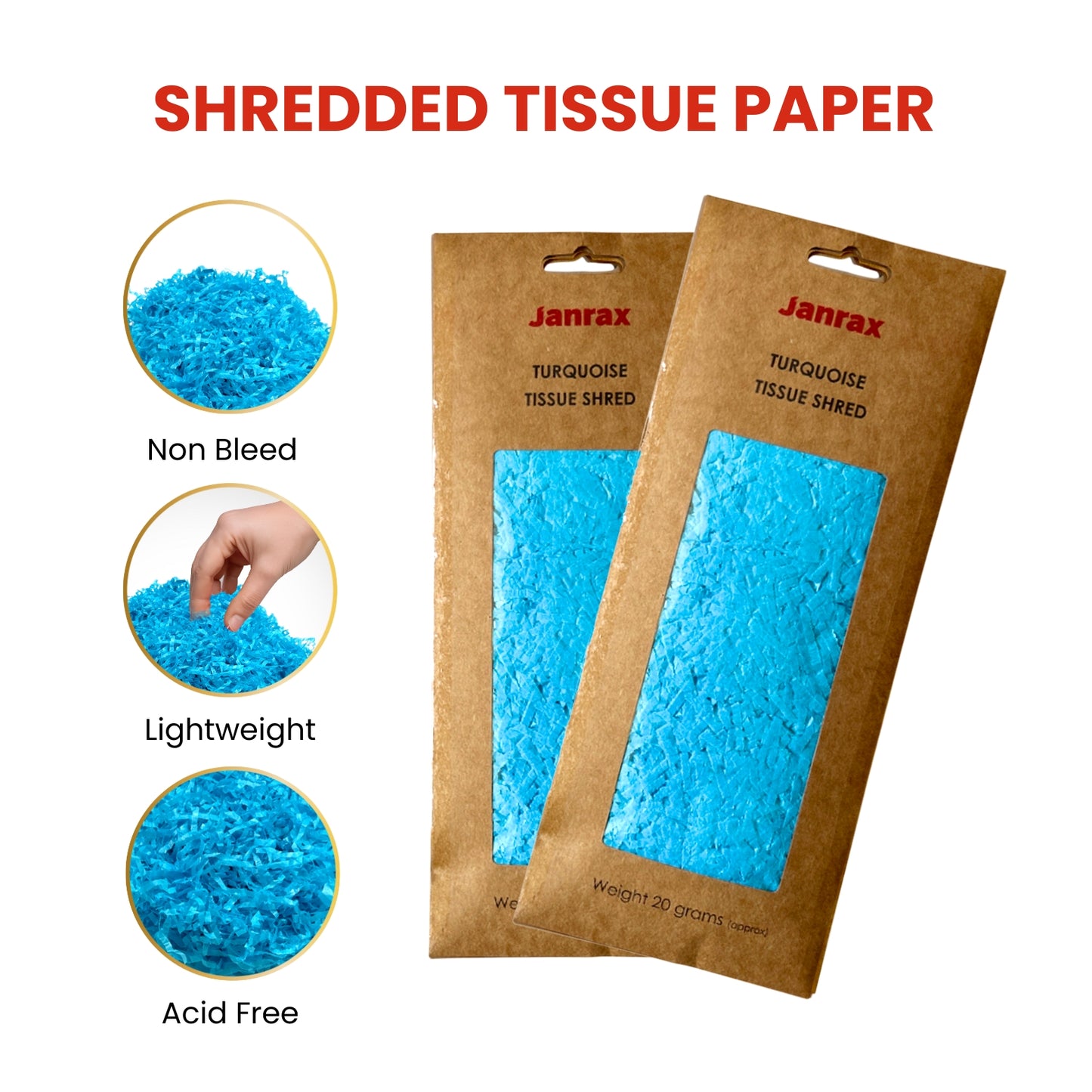 Turquoise Tissue Shred 20g