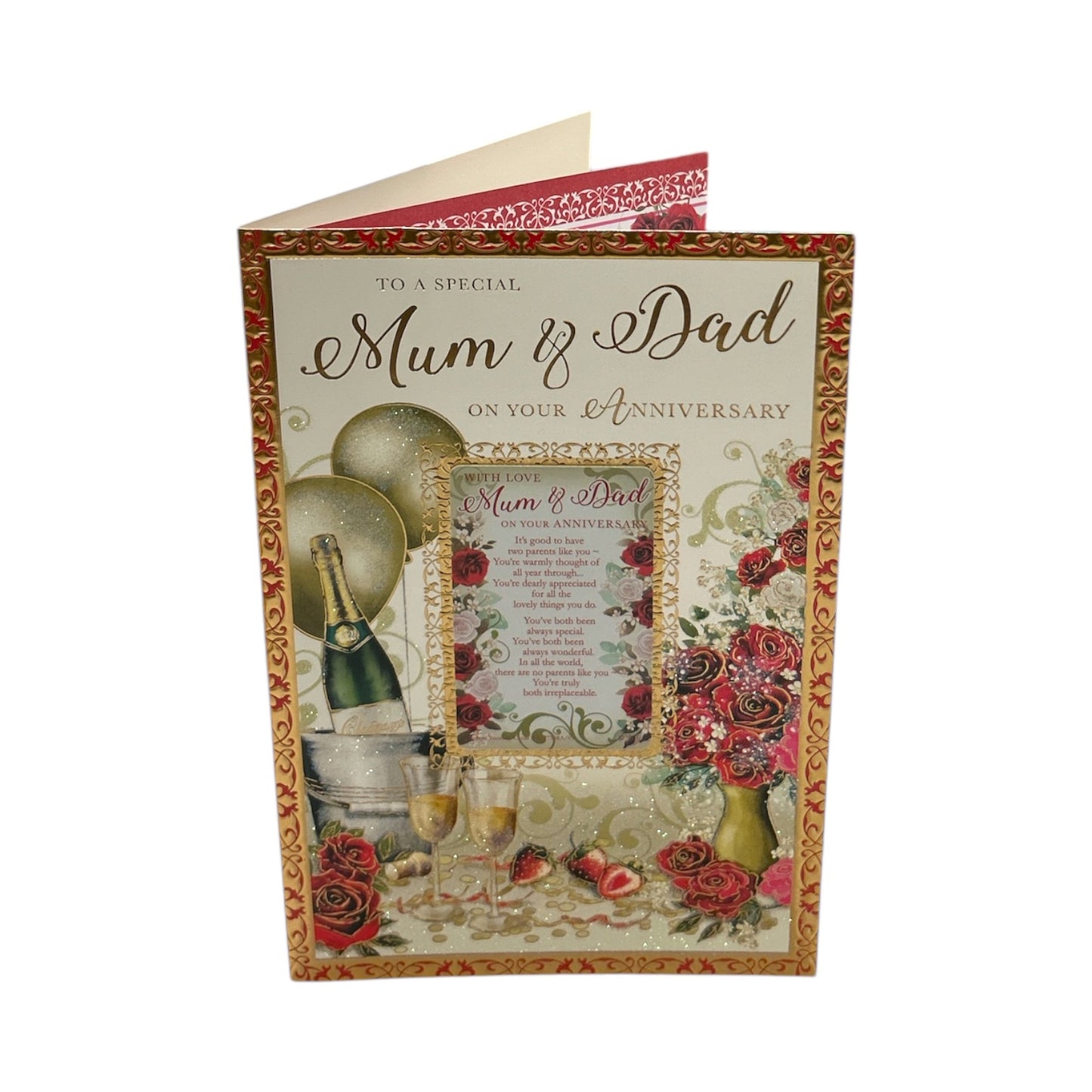 To A Special Mum & Dad Traditional Keepsake Treasures Anniversary Card