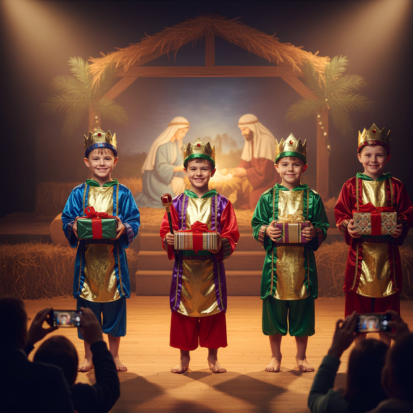 Child Nativity King Fancy Dress Costume 4-6 Year Olds