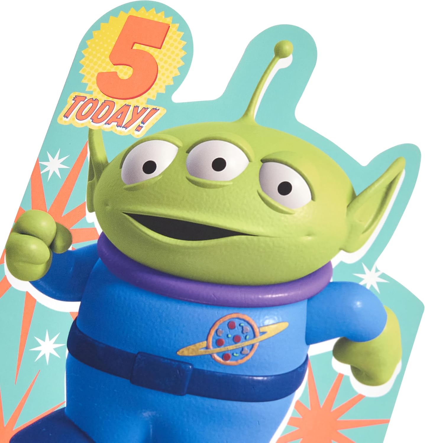 Funny Alien Design 5th Birthday Card